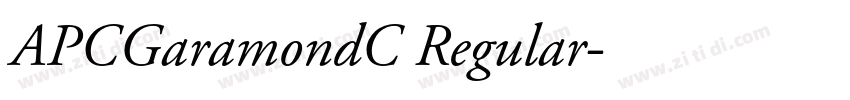 APCGaramondC Regular字体转换